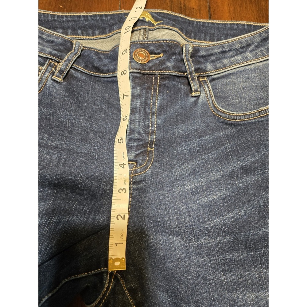 Tommy Bahama Cropped Denim Capri Cuffed Pants Womens 30" Midrise Blue Beach Luxe - Picture 3 of 9